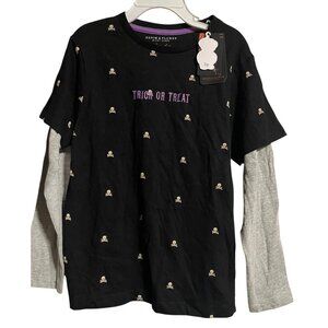 Denim & Flower Ricky Singh Halloween Trick Or Treat Kids Shirt Size 5-6 Skulls